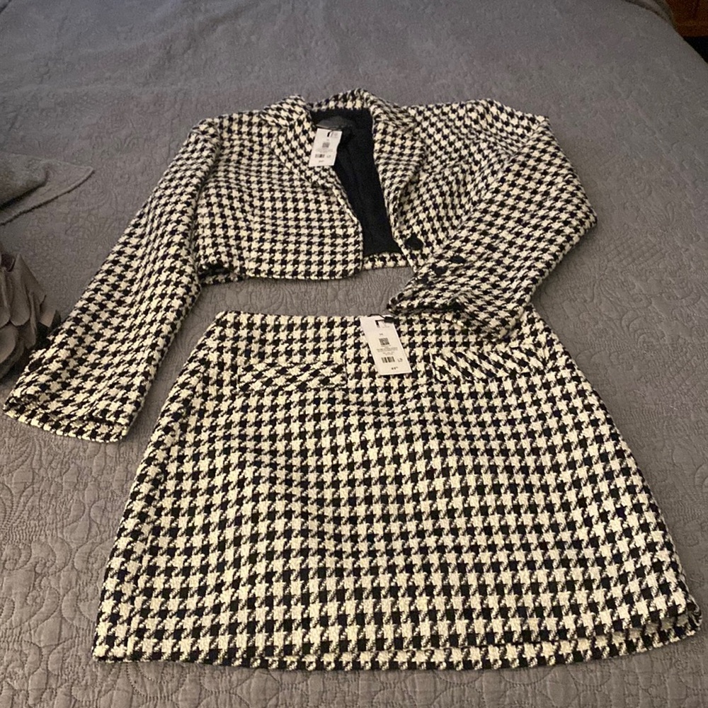 NWT Dynamite houndstooth blazer and skirt